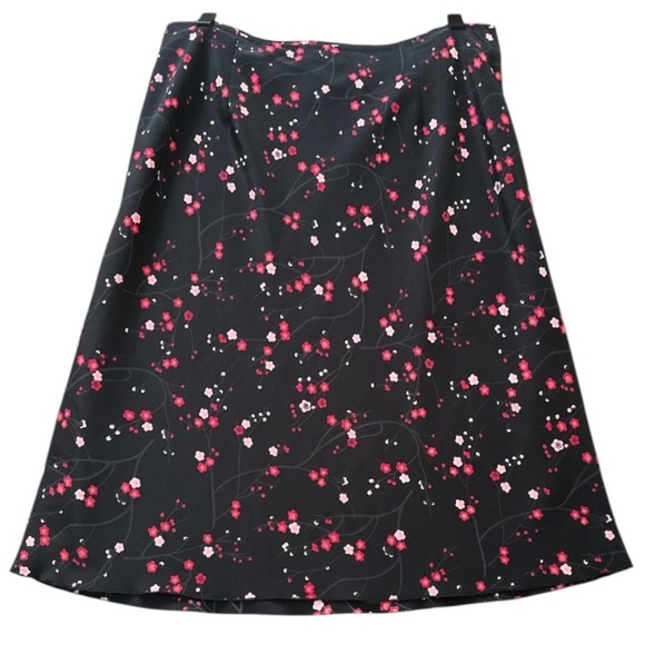 Vintage Express Y2K Floral Midi Skirt Side Zipper Fairy Whimsygoth 9/10 - Picture 1 of 11